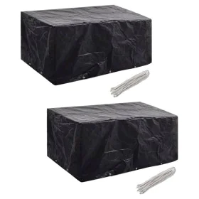 Funda de muebles de jardín 2 uds set ratán 6 personas 10 ojales by vidaXL, Garden furniture covers - Ref: Foro24-279123, Pric...