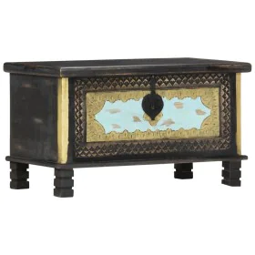 Baúl de almacenamiento madera de mango negro 80x40x45 cm de vidaXL, Baúles de almacenamiento - Ref: Foro24-286396, Precio: 21...