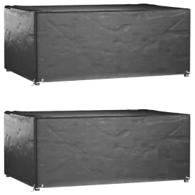 Fundas muebles jardín 2 uds 8 ojales rectangular 180x122x75 cm de vidaXL, Fundas para muebles de jardín - Ref: Foro24-3155347...