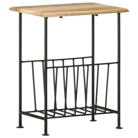 Solid mango wood and steel magazine rack 40x30x50 cm by vidaXL, Magazine racks - Ref: Foro24-286465, Price: 98,34 €, Discount: %