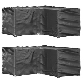 Fundas muebles jardín forma de L 2 uds 16 ojales 215x215x90 cm de vidaXL, Fundas para muebles de jardín - Ref: Foro24-3155371...