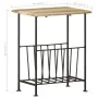 Revistero madera maciza de mango y acero 40x30x50 cm de vidaXL, Revisteros - Ref: Foro24-286465, Precio: 98,34 €, Descuento: %