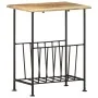 Solid mango wood and steel magazine rack 40x30x50 cm by vidaXL, Magazine racks - Ref: Foro24-286465, Price: 98,34 €, Discount: %