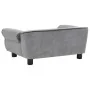 Sofá para perros felpa gris 72x45x30 cm de vidaXL, Camas para perros - Ref: Foro24-170951, Precio: 88,73 €, Descuento: %