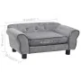 Sofá para perros felpa gris 72x45x30 cm de vidaXL, Camas para perros - Ref: Foro24-170951, Precio: 88,73 €, Descuento: %