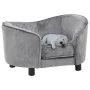 Sofá para perros felpa gris 69x49x40 cm de vidaXL, Camas para perros - Ref: Foro24-170941, Precio: 108,71 €, Descuento: %