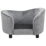 Sofá para perros felpa gris 69x49x40 cm de vidaXL, Camas para perros - Ref: Foro24-170941, Precio: 108,71 €, Descuento: %