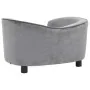 Sofá para perros felpa gris 69x49x40 cm de vidaXL, Camas para perros - Ref: Foro24-170941, Precio: 108,71 €, Descuento: %