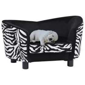 Sofá para perros felpa negro 68x38x38 cm de vidaXL, Camas para perros - Ref: Foro24-170962, Precio: 92,38 €, Descuento: %