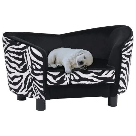 Sofá para perros felpa negro 68x38x38 cm de vidaXL, Camas para perros - Ref: Foro24-170962, Precio: 92,38 €, Descuento: %
