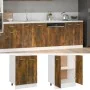 Armario de horno madera ingeniería roble ahumado 60x46x81,5 cm de vidaXL, Armarios de cocina - Ref: Foro24-815561, Precio: 55...