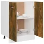Armario de horno madera ingeniería roble ahumado 60x46x81,5 cm de vidaXL, Armarios de cocina - Ref: Foro24-815561, Precio: 55...