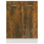 Armario de horno madera ingeniería roble ahumado 60x46x81,5 cm de vidaXL, Armarios de cocina - Ref: Foro24-815561, Precio: 55...