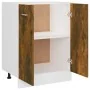 Armario de horno madera ingeniería roble ahumado 60x46x81,5 cm de vidaXL, Armarios de cocina - Ref: Foro24-815561, Precio: 55...