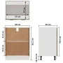 Armario de horno madera ingeniería roble ahumado 60x46x81,5 cm de vidaXL, Armarios de cocina - Ref: Foro24-815561, Precio: 55...