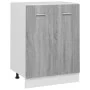 Armario inferior de cocina contrachapado gris 60x46x81,5 cm de vidaXL, Armarios de cocina - Ref: Foro24-815562, Precio: 72,38...