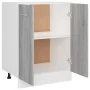 Armario inferior de cocina contrachapado gris 60x46x81,5 cm de vidaXL, Armarios de cocina - Ref: Foro24-815562, Precio: 72,38...