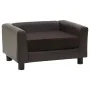 Sofá para perros felpa y cuero sintético marrón 60x43x30 cm de vidaXL, Camas para perros - Ref: Foro24-170961, Precio: 73,19 ...