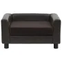 Sofá para perros felpa y cuero sintético marrón 60x43x30 cm de vidaXL, Camas para perros - Ref: Foro24-170961, Precio: 73,19 ...