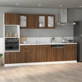 Armario de horno madera ingeniería roble ahumado 60x46x81,5 cm de vidaXL, Armarios de cocina - Ref: Foro24-815563, Precio: 63...