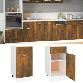 Armario bajo de cocina madera ingeniería roble ahumado de vidaXL, Armarios de cocina - Ref: Foro24-815570, Precio: 53,70 €, D...