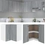 Armario colgante de esquina madera de ingeniería gris sonoma de vidaXL, Armarios de cocina - Ref: Foro24-815598, Precio: 79,1...