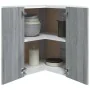 Armario colgante de esquina madera de ingeniería gris sonoma de vidaXL, Armarios de cocina - Ref: Foro24-815598, Precio: 79,1...