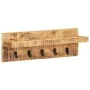 Wall coat rack solid untreated mango wood 60x15x20 cm by vidaXL, Hat and coat racks - Ref: Foro24-286469, Price: 42,29 €, Dis...