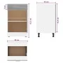 Armario bajo cocina madera ingeniería gris Sonoma 50x46x81,5 cm de vidaXL, Armarios de cocina - Ref: Foro24-815574, Precio: 7...