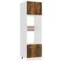 Armario de microondas contrachapada roble ahumado 60x57x207 cm de vidaXL, Armarios de cocina - Ref: Foro24-815603, Precio: 17...