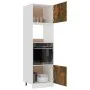 Armario de microondas contrachapada roble ahumado 60x57x207 cm de vidaXL, Armarios de cocina - Ref: Foro24-815603, Precio: 17...