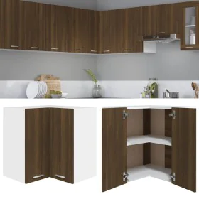 Armario colgante de esquina madera de ingeniería marrón roble de vidaXL, Armarios de cocina - Ref: Foro24-815599, Precio: 66,...