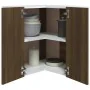 Armario colgante de esquina madera de ingeniería marrón roble de vidaXL, Armarios de cocina - Ref: Foro24-815599, Precio: 66,...
