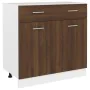 Armario inferior madera contrachapada marrón roble 80x46x81,5cm de vidaXL, Armarios de cocina - Ref: Foro24-815581, Precio: 1...