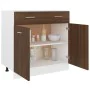 Armario inferior madera contrachapada marrón roble 80x46x81,5cm de vidaXL, Armarios de cocina - Ref: Foro24-815581, Precio: 1...