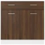 Armario inferior madera contrachapada marrón roble 80x46x81,5cm de vidaXL, Armarios de cocina - Ref: Foro24-815581, Precio: 1...