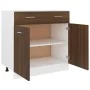 Armario inferior madera contrachapada marrón roble 80x46x81,5cm de vidaXL, Armarios de cocina - Ref: Foro24-815581, Precio: 1...