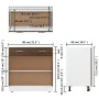 Armario inferior madera contrachapada marrón roble 80x46x81,5cm de vidaXL, Armarios de cocina - Ref: Foro24-815581, Precio: 1...