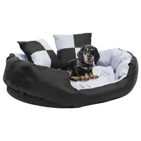 Cojín para perro reversible y lavable gris y negro 85x70x20 cm de vidaXL, Camas para perros - Ref: Foro24-171208, Precio: 54,...