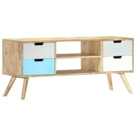 Mueble para TV de madera maciza de mango 110x35x48 cm de vidaXL, Muebles TV - Ref: Foro24-286483, Precio: 117,39 €, Descuento: %