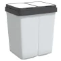 Doppelter weißer Abfalleimer 2x25 L von vidaXL, Mülltonnen und Mülltonnen - Ref: Foro24-154981, Preis: 53,36 €, Rabatt: %