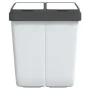 Doppelter weißer Abfalleimer 2x25 L von vidaXL, Mülltonnen und Mülltonnen - Ref: Foro24-154981, Preis: 53,36 €, Rabatt: %