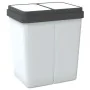 Cubo de basura doble blanco 2x25 L de vidaXL, Cubos de la basura y papeleras - Ref: Foro24-154981, Precio: 53,36 €, Descuento: %