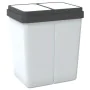 Doppelter weißer Abfalleimer 2x25 L von vidaXL, Mülltonnen und Mülltonnen - Ref: Foro24-154981, Preis: 53,36 €, Rabatt: %