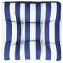 Cojín para palés tela a rayas azul y blanco 50x50x12 cm de vidaXL, Cojines para sillas y sofás - Ref: Foro24-360440, Precio: ...