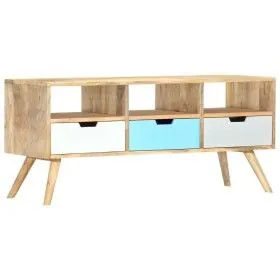 Mueble para TV de madera maciza de mango 110x35x48 cm de vidaXL, Muebles TV - Ref: Foro24-286484, Precio: 146,69 €, Descuento: %