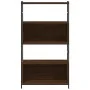Estantería hierro madera ingeniería marrón roble 80x30x145,5 cm de vidaXL, Librerías y estanterías - Ref: Foro24-832802, Prec...