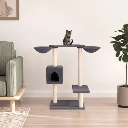 Rascador para gatos con postes gris oscuro 82 cm de vidaXL, Mobiliario para gatos - Ref: Foro24-171761, Precio: 48,39 €, Desc...