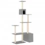 Rascador para gatos con postes de sisal gris claro 180 cm de vidaXL, Mobiliario para gatos - Ref: Foro24-171775, Precio: 66,2...