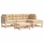 Juego de muebles de jardín 5 piezas y cojines madera maciza de vidaXL, Conjuntos de jardín - Ref: Foro24-3185787, Precio: 365...